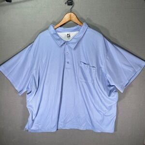 Haband Mens Polo Shirt 5X Blue InstaDry Pocket Short Sleeve Casual